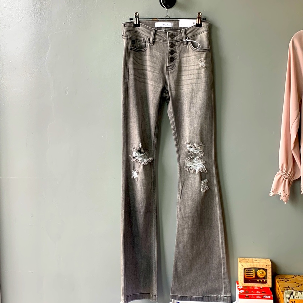 KanCan Gray Flair High waisted Jeans - new with tags